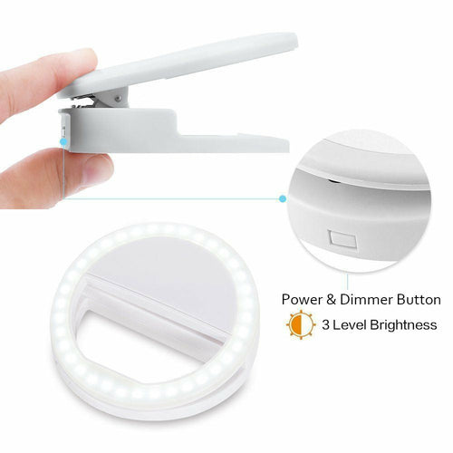 Anello LED Selfie Clip-On per Smartphone