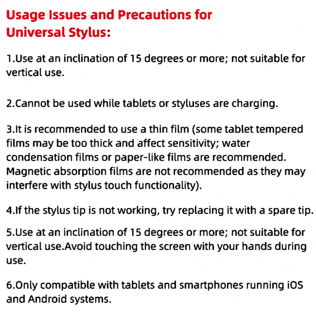 Universal Capacitive Touch Pen for Tablets Smartphones White