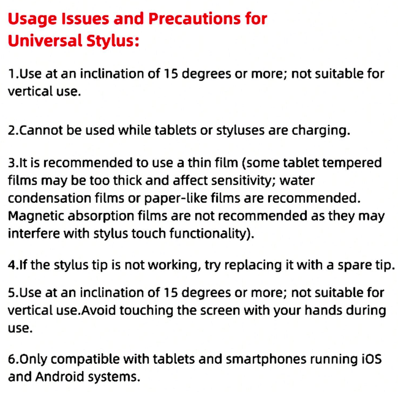 Universal Capacitive Touch Pen for Tablets Smartphones White