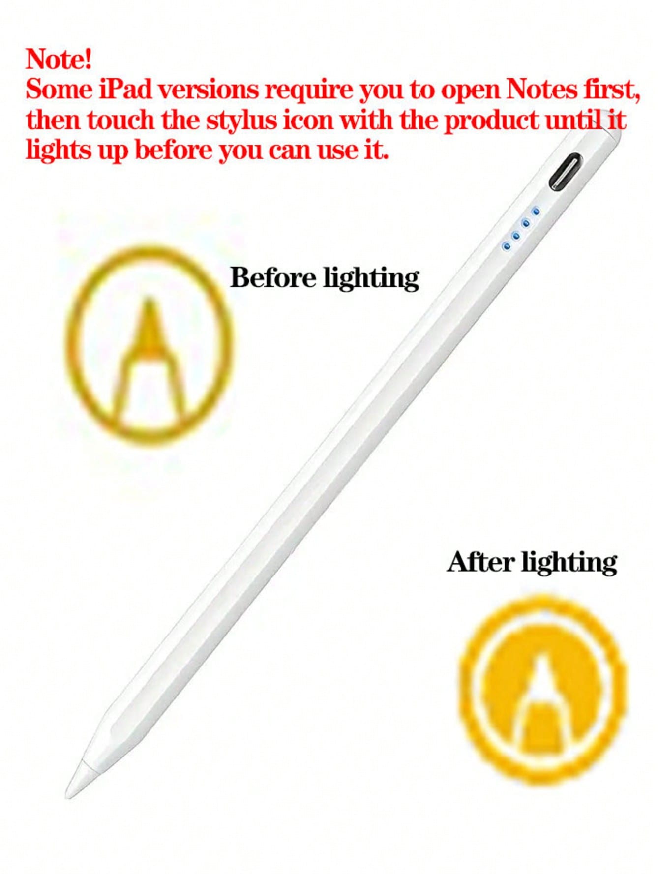 Universal Capacitive Touch Pen for Tablets Smartphones White