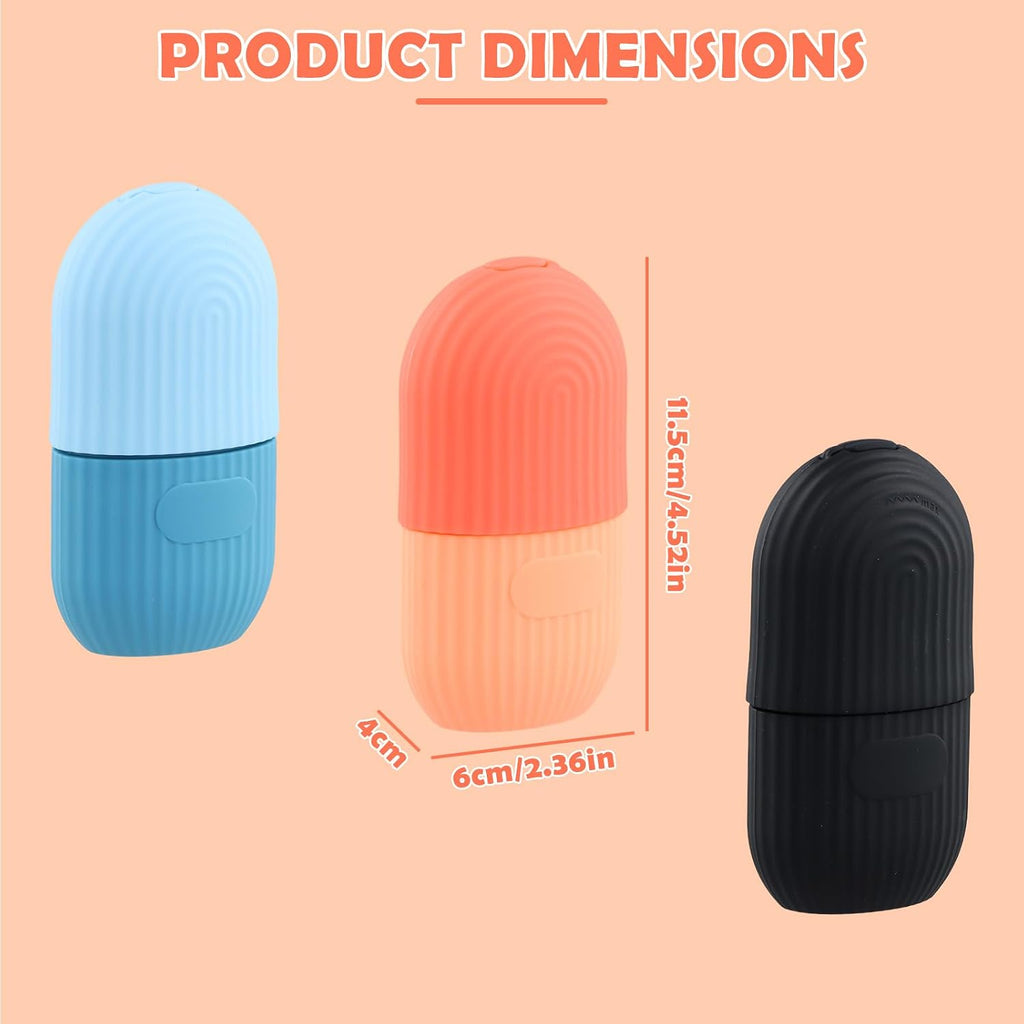 Rullo Di Ghiaccio Facciale, Ice Face Roller in Silicone, Riutilizzabile Eye Ice Massage Riutilizzabile Ice Face Roller Ghiaccio Viso Multifunzionale per Antirughe Riduce Il Gonfiore (Blu)
