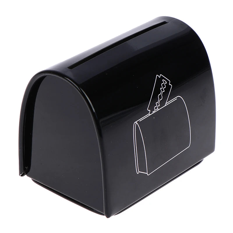 Portable Blade Disposal Case Safe Storage Bank for Used Safety Razor Blades Mini Metal Box