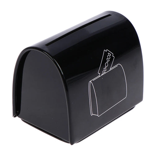 Portable Blade Disposal Case Safe Storage Bank for Used Safety Razor Blades Mini Metal Box