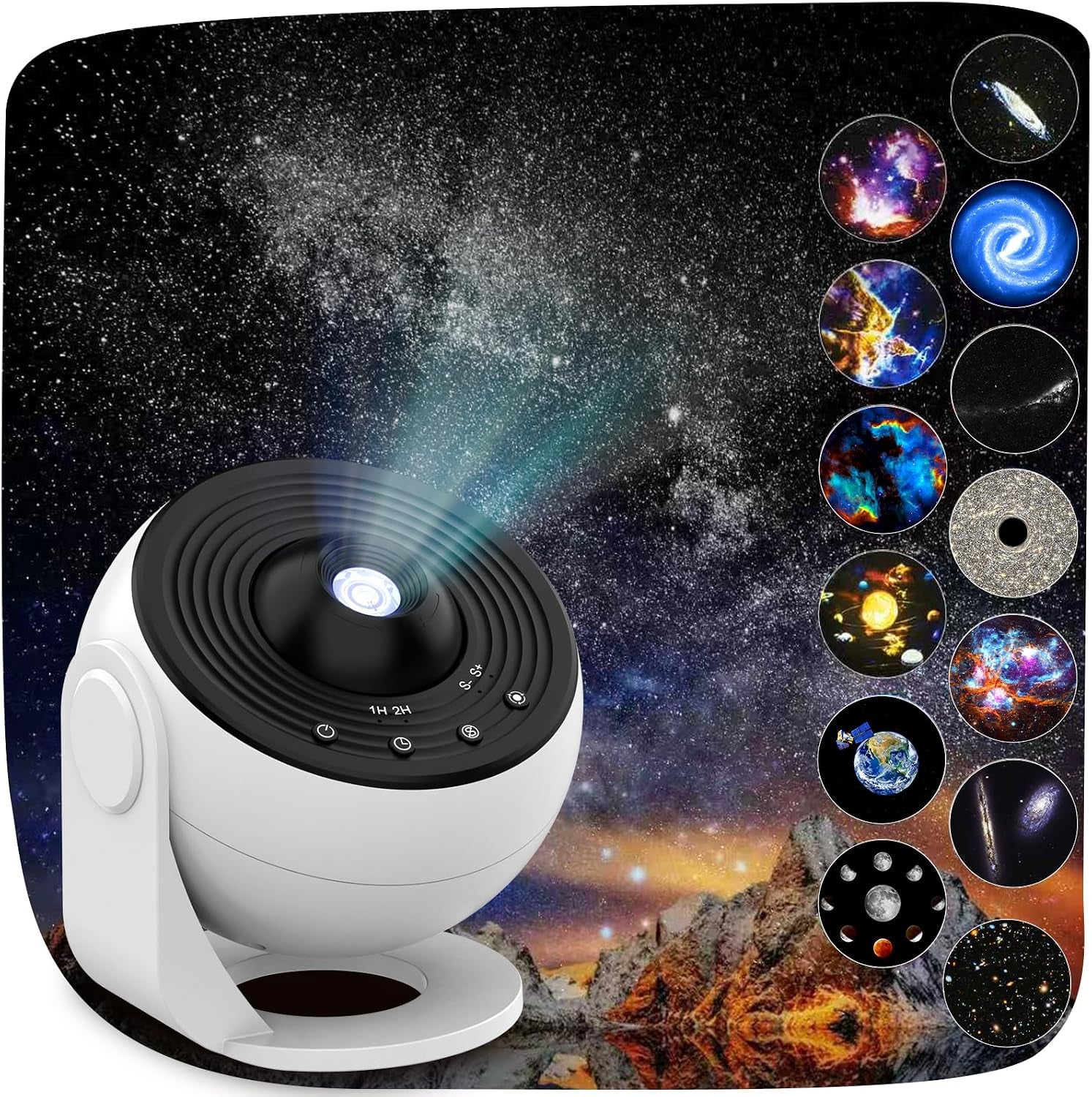 Home Planetario Nebulosa Luna Pianeti Stella Proiettore Da Soffitto Con 12Pcs Film Discs, Quite, Luce Notturna Lampada Di Proiezione