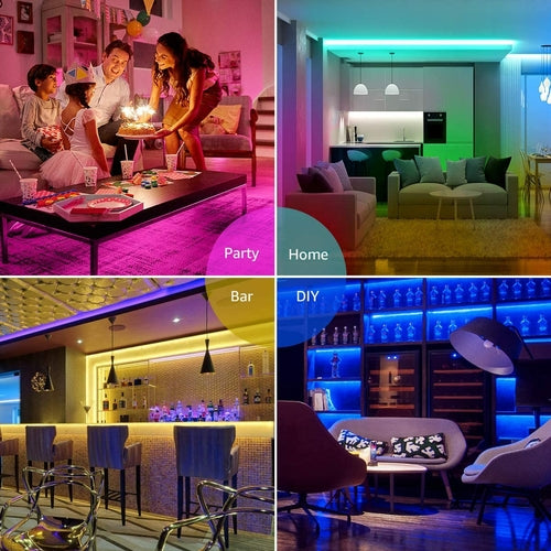 Striscia LED RGB 10 Metri Impermeabile — Luce Colorata per Camera