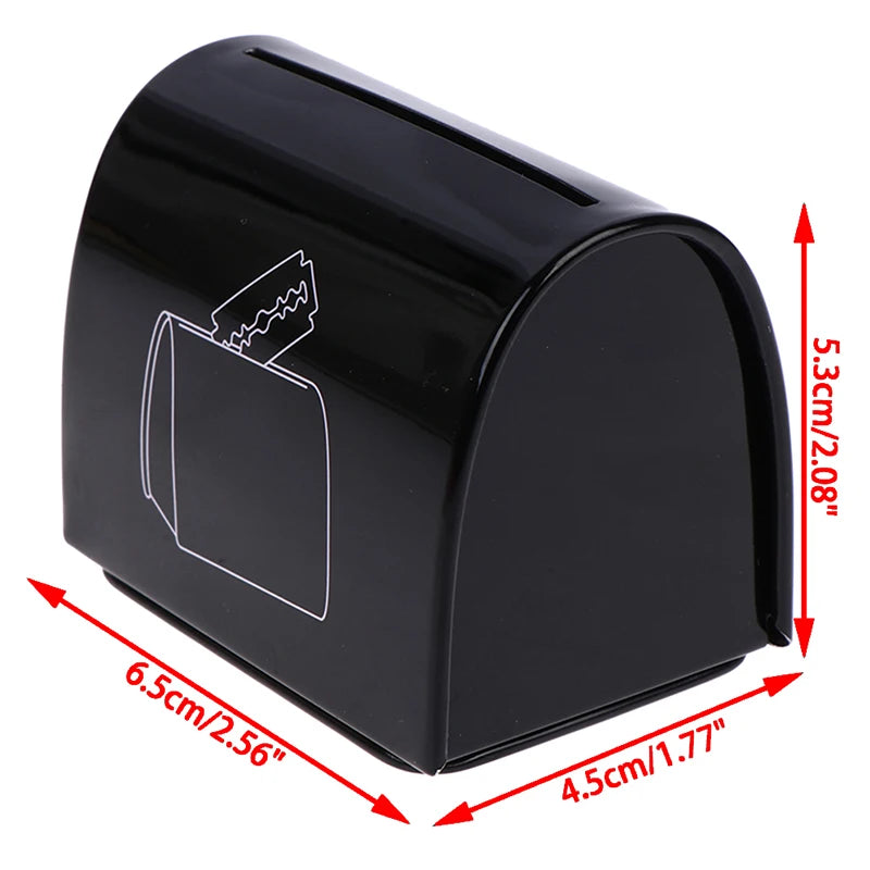 Portable Blade Disposal Case Safe Storage Bank for Used Safety Razor Blades Mini Metal Box