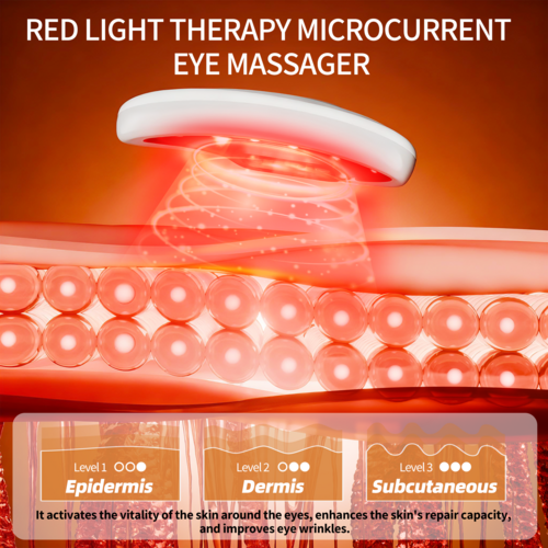 Dispositivo Beauty Occhi EMS — Luce Rossa, Microcorrenti, Anti-Rughe