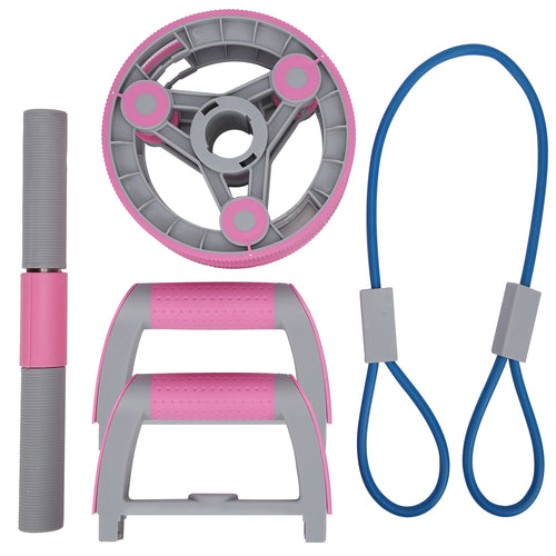 Ruota Addominale Multifunzionale con Cinghia - Set Fitness Completo