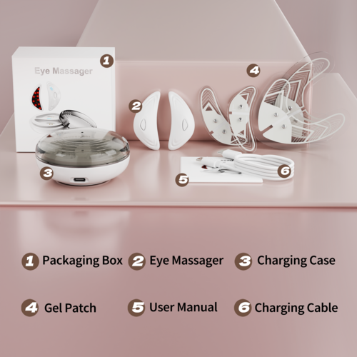 Dispositivo Beauty Occhi EMS — Luce Rossa, Microcorrenti, Anti-Rughe