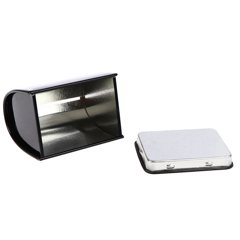 Portable Blade Disposal Case Safe Storage Bank for Used Safety Razor Blades Mini Metal Box
