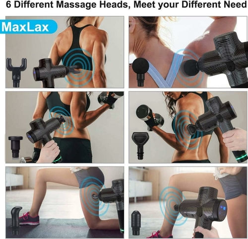 Massaggiatore Muscolare Premium — 6 Testine, 30 Velocità