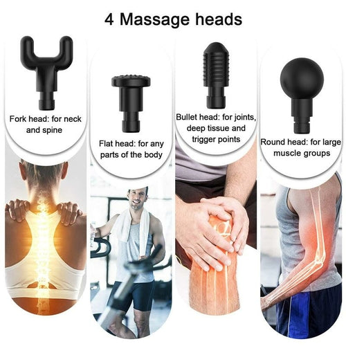 Massaggiatore Muscolare Premium — 6 Testine, 30 Velocità
